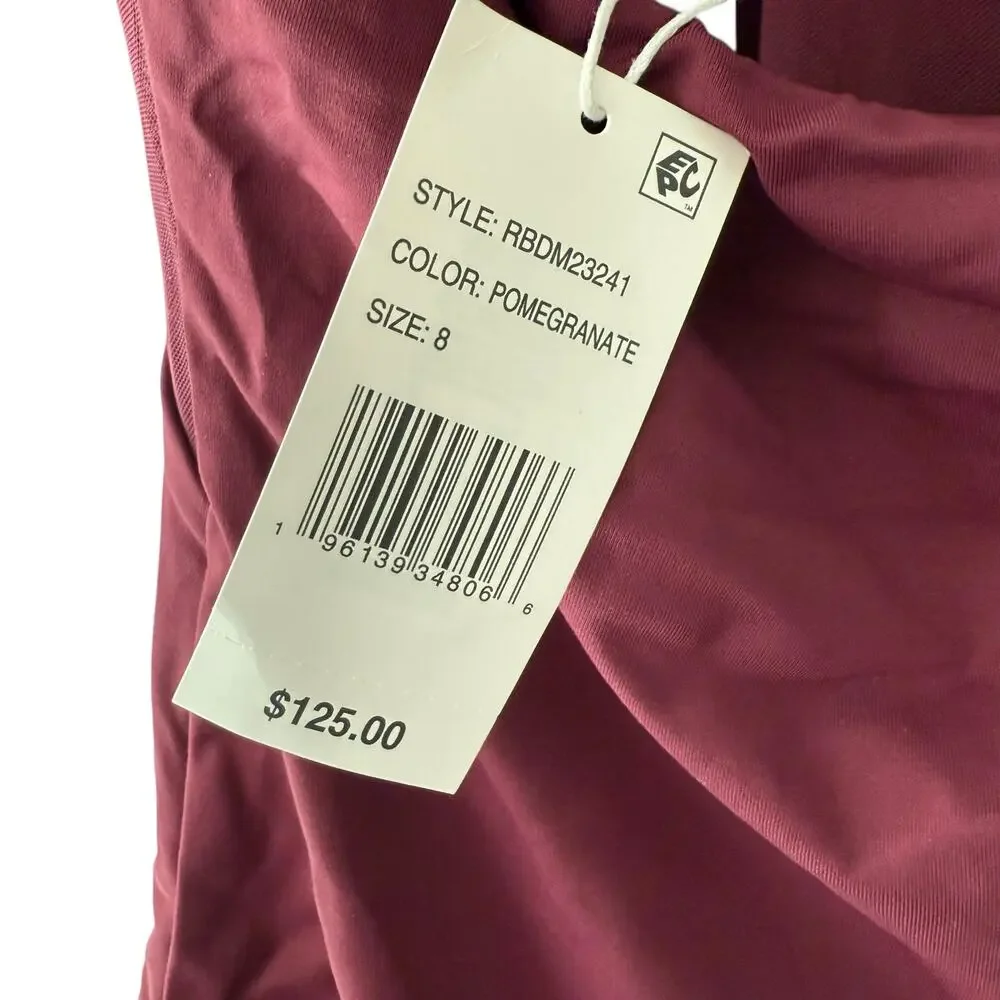 Bleu Rod Beattie Don’t Mesh With Me Pomegranate Halter One Piece Swimsuit Size 8